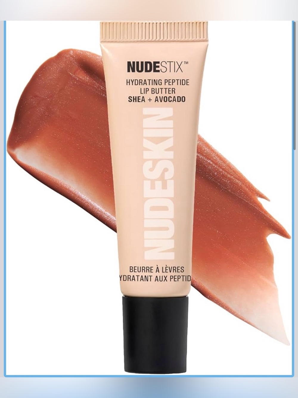 NUDESTIX Hydrating Peptide Lip Butter in Dolce Nude, NIB